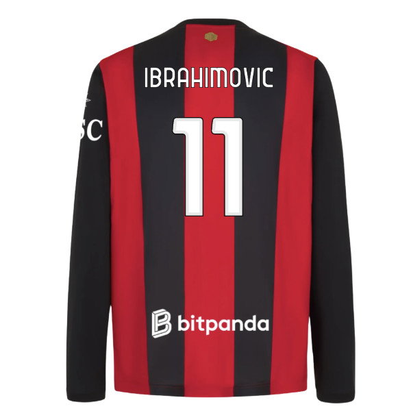 2026-2027 AC Milan Long Sleeve Home Shirt (Ibrahimovic 11)