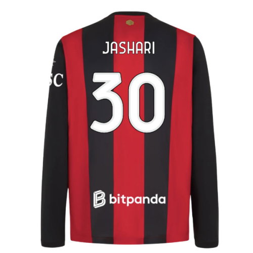 2026-2027 AC Milan Long Sleeve Home Shirt (Jashari 30)