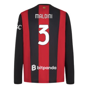 2026-2027 AC Milan Long Sleeve Home Shirt (Maldini 3)