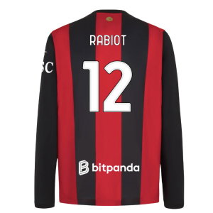 2026-2027 AC Milan Long Sleeve Home Shirt (Rabiot 12)