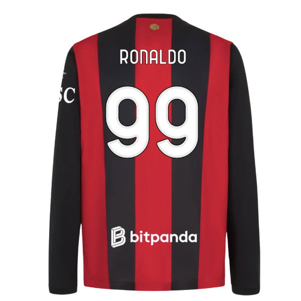 2026-2027 AC Milan Long Sleeve Home Shirt (Ronaldo 99)