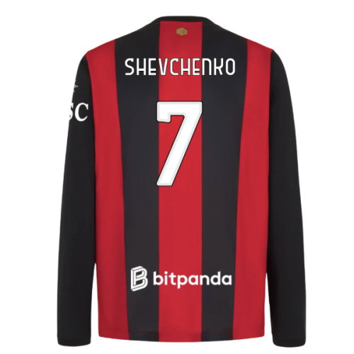 2026-2027 AC Milan Long Sleeve Home Shirt (Shevchenko 7)