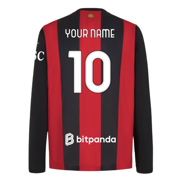 2026-2027 AC Milan Long Sleeve Home Shirt (Your Name)