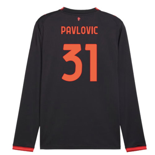 2026-2027 AC Milan Long Sleeve Third Shirt (Pavlovic 31)