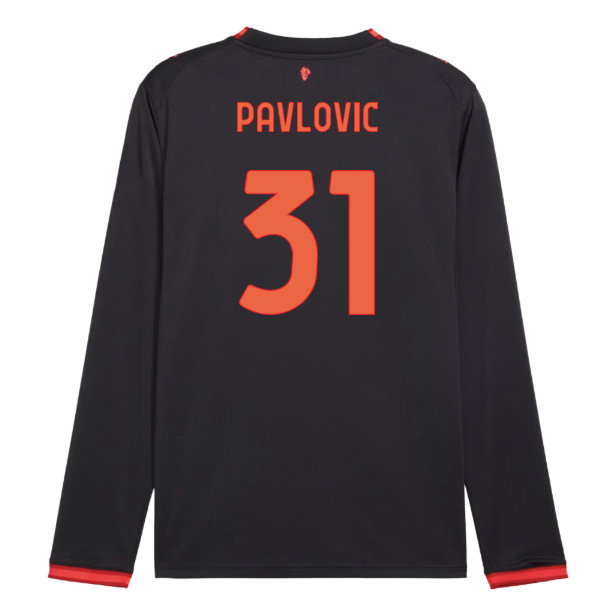 2026-2027 AC Milan Long Sleeve Third Shirt (Pavlovic 31)