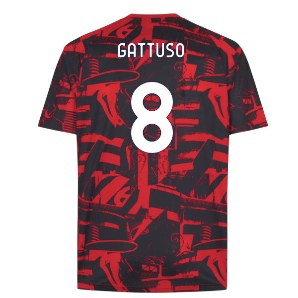 2026-2027 AC Milan Warm Up Jersey (Red) (Gattuso 8)