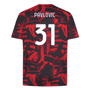 2026-2027 AC Milan Warm Up Jersey (Red) (Pavlovic 31)