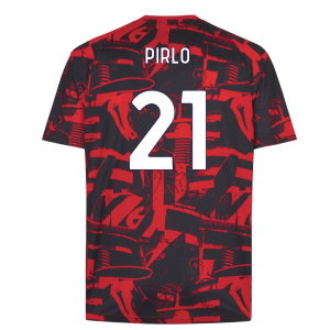 2026-2027 AC Milan Warm Up Jersey (Red) (Pirlo 21)