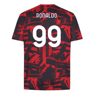 2026-2027 AC Milan Warm Up Jersey (Red) (Ronaldo 99)