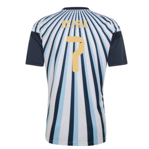 2026-2027 Argentina Home Pre-Match Shirt (White) (De Paul 7)