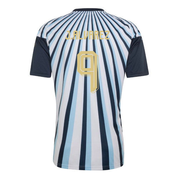 2026-2027 Argentina Home Pre-Match Shirt (White) (J.Alvarez 9)
