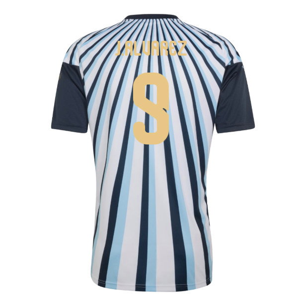 2026-2027 Argentina Home Pre-Match Shirt (White) (J.Alvarez 9)