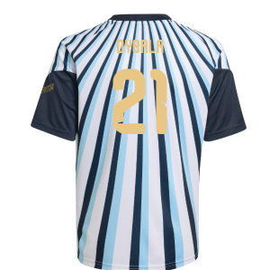 2026-2027 Argentina Home Pre-Match Shirt (White) - Kids (Dybala 21)