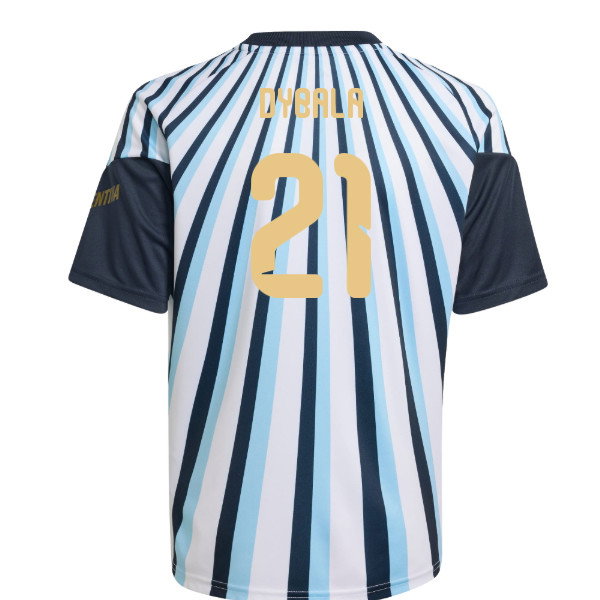2026-2027 Argentina Home Pre-Match Shirt (White) - Kids (Dybala 21)