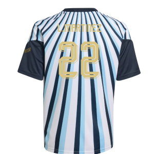 2026-2027 Argentina Home Pre-Match Shirt (White) - Kids (L.Martinez 22)