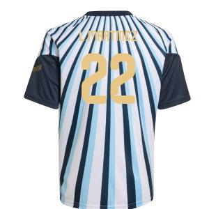 2026-2027 Argentina Home Pre-Match Shirt (White) - Kids (L.Martinez 22)