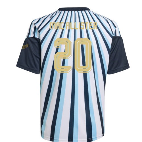 2026-2027 Argentina Home Pre-Match Shirt (White) - Kids (Mac Allister 20)