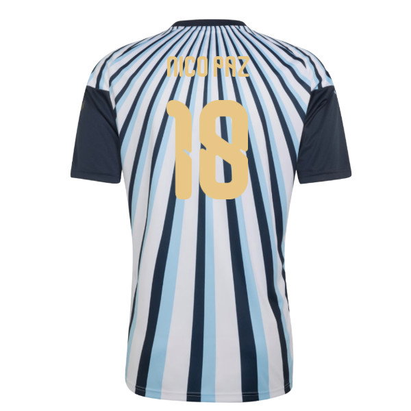 2026-2027 Argentina Home Pre-Match Shirt (White) (Nico Paz 18)