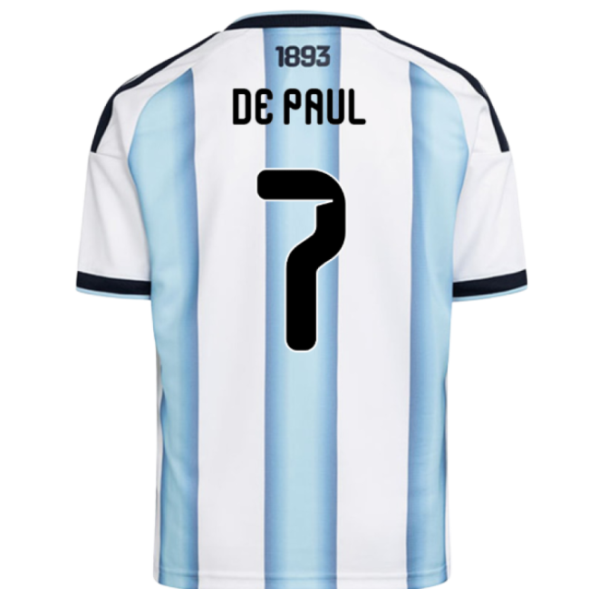 2026-2027 Argentina Home Shirt (Kids) (De Paul 7)