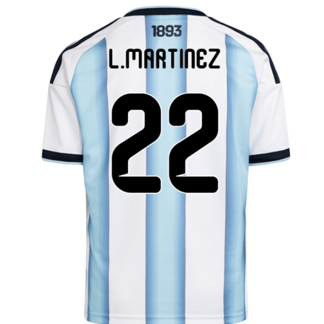 2026-2027 Argentina Home Shirt (Kids) (L.Martinez 22)