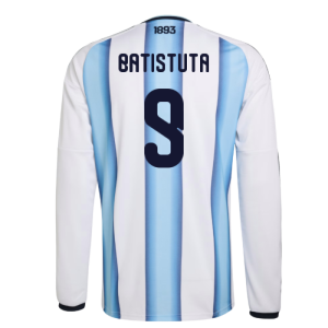 2026-2027 Argentina Long Sleeve Home Shirt (Batistuta 9)
