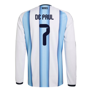 2026-2027 Argentina Long Sleeve Home Shirt (De Paul 7)