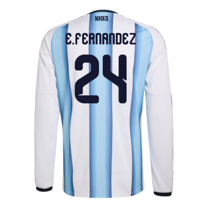 2026-2027 Argentina Long Sleeve Home Shirt (E.Fernandez 24)