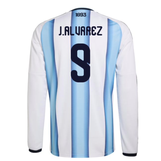 2026-2027 Argentina Long Sleeve Home Shirt (J.Alvarez 9)
