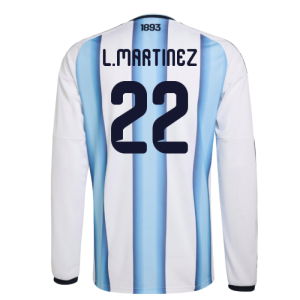 2026-2027 Argentina Long Sleeve Home Shirt (L.Martinez 22)