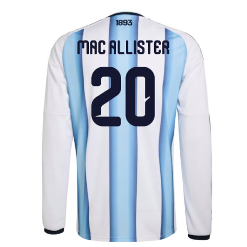 2026-2027 Argentina Long Sleeve Home Shirt (Mac Allister 20)