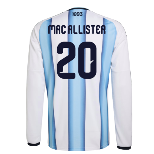 2026-2027 Argentina Long Sleeve Home Shirt (Mac Allister 20)