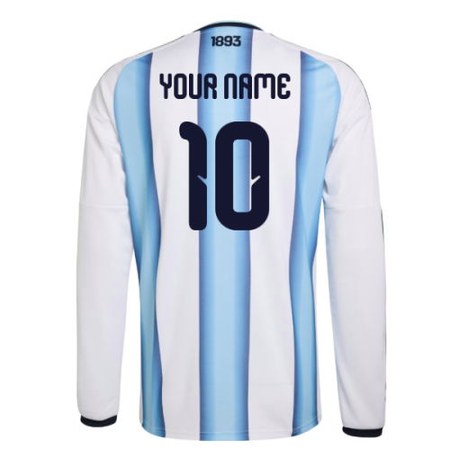 2026-2027 Argentina Long Sleeve Home Shirt (Your Name)