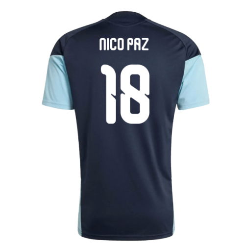2026-2027 Argentina Training Jersey (Night Navy) (Nico Paz 18)
