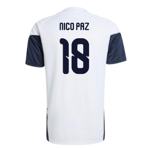 2026-2027 Argentina Training Jersey (White) (Nico Paz 18)