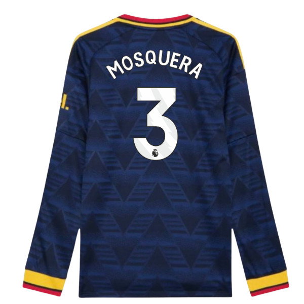 2026-2027 Arsenal Authentic Long Sleeve Away Shirt (Mosquera 3)