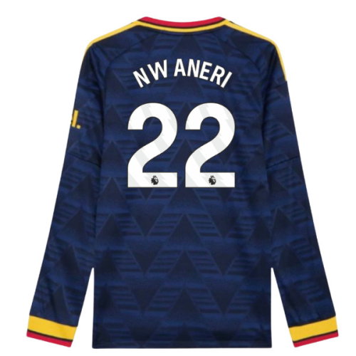 2026-2027 Arsenal Authentic Long Sleeve Away Shirt (Nwaneri 22)