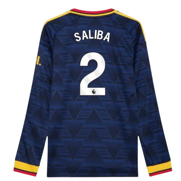 2026-2027 Arsenal Authentic Long Sleeve Away Shirt (Saliba 2)