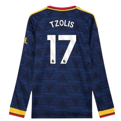 2026-2027 Arsenal Authentic Long Sleeve Away Shirt (Tzolis 17)