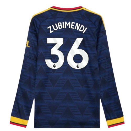 2026-2027 Arsenal Authentic Long Sleeve Away Shirt (Zubimendi 36)