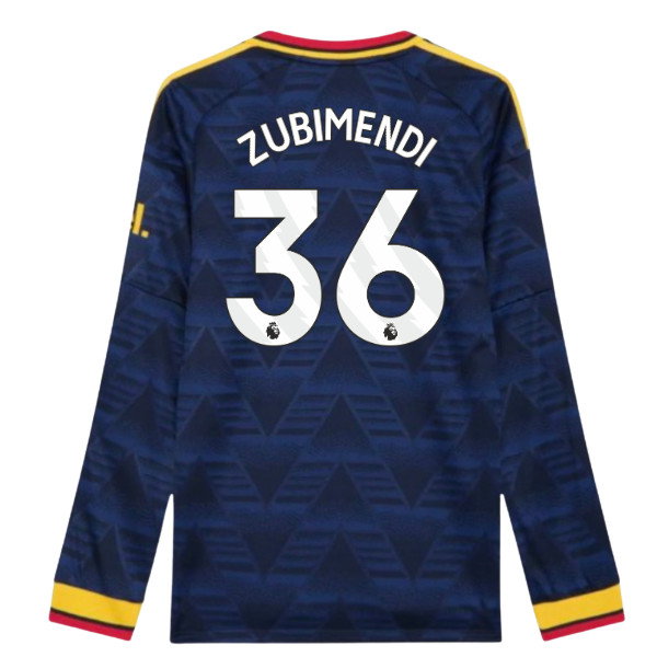 2026-2027 Arsenal Authentic Long Sleeve Away Shirt (Zubimendi 36)
