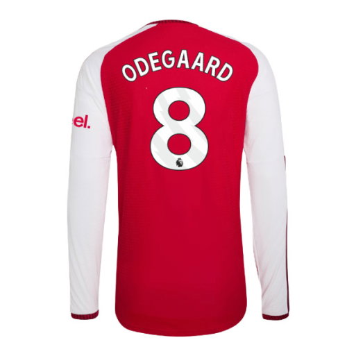 2026-2027 Arsenal Authentic Long Sleeve Home Shirt (Odegaard 8)