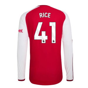 2026-2027 Arsenal Authentic Long Sleeve Home Shirt (Rice 41)