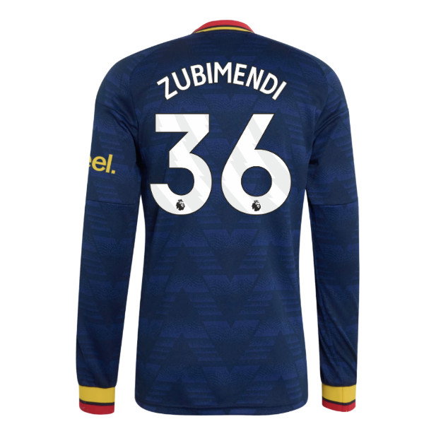 2026-2027 Arsenal Away Long Sleeve Shirt (Zubimendi 36)