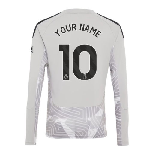 2026-2027 Arsenal Home Goalkeeper Shirt (Grey) - Kids (Your Name)