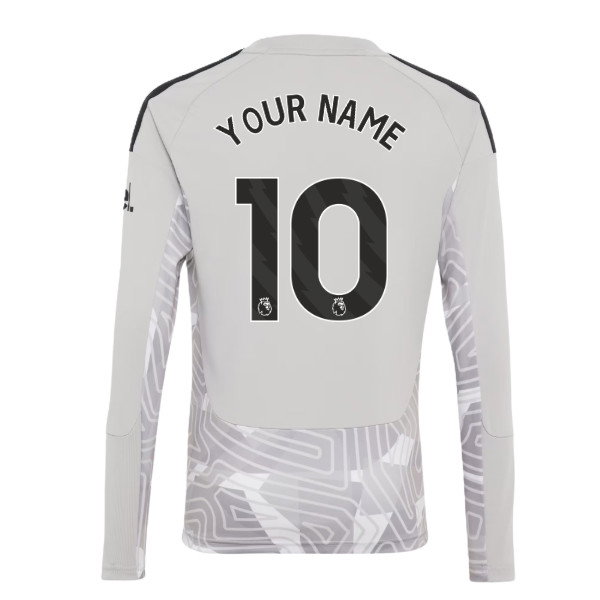 2026-2027 Arsenal Home Goalkeeper Shirt (Grey) - Kids (Your Name)