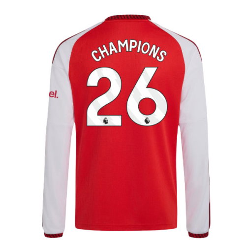 2026-2027 Arsenal Home Long Sleeve Shirt (Kids) (Champions 26)