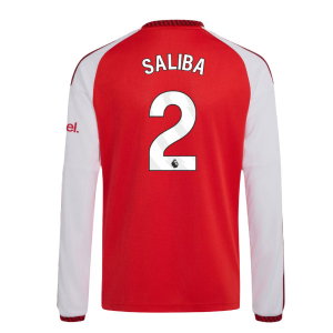 2026-2027 Arsenal Home Long Sleeve Shirt (Kids) (Saliba 2)