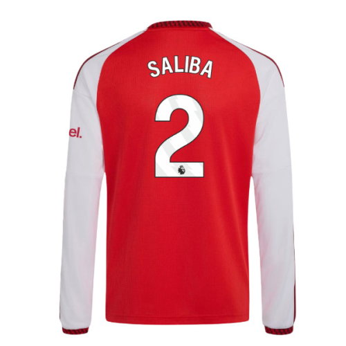 2026-2027 Arsenal Home Long Sleeve Shirt (Kids) (Saliba 2)