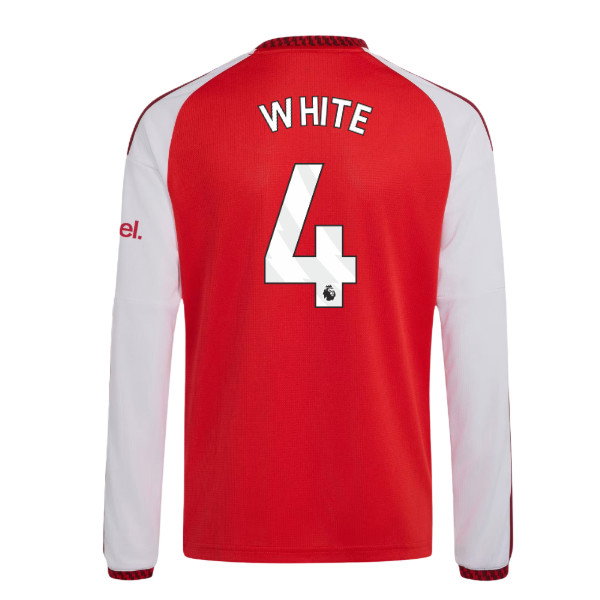 2026-2027 Arsenal Home Long Sleeve Shirt (Kids) (White 4)