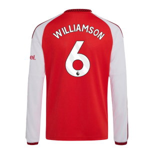 2026-2027 Arsenal Home Long Sleeve Shirt (Kids) (Williamson 6)